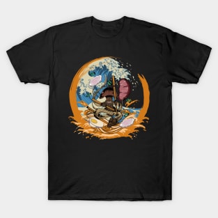 Dragon Ramen_Mushroom anger waves T-Shirt